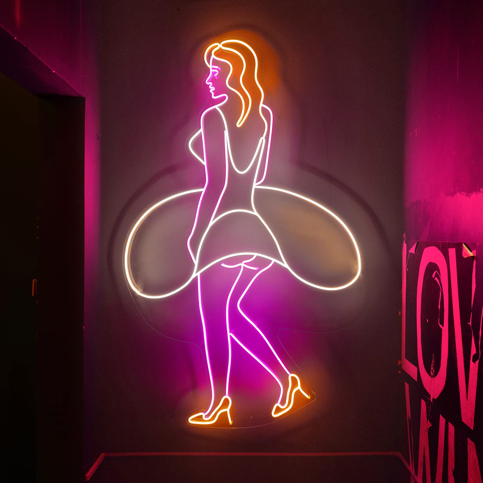 Amazon.com: Large Personalized Neon Signs Lady Wall Signs, Dynamic